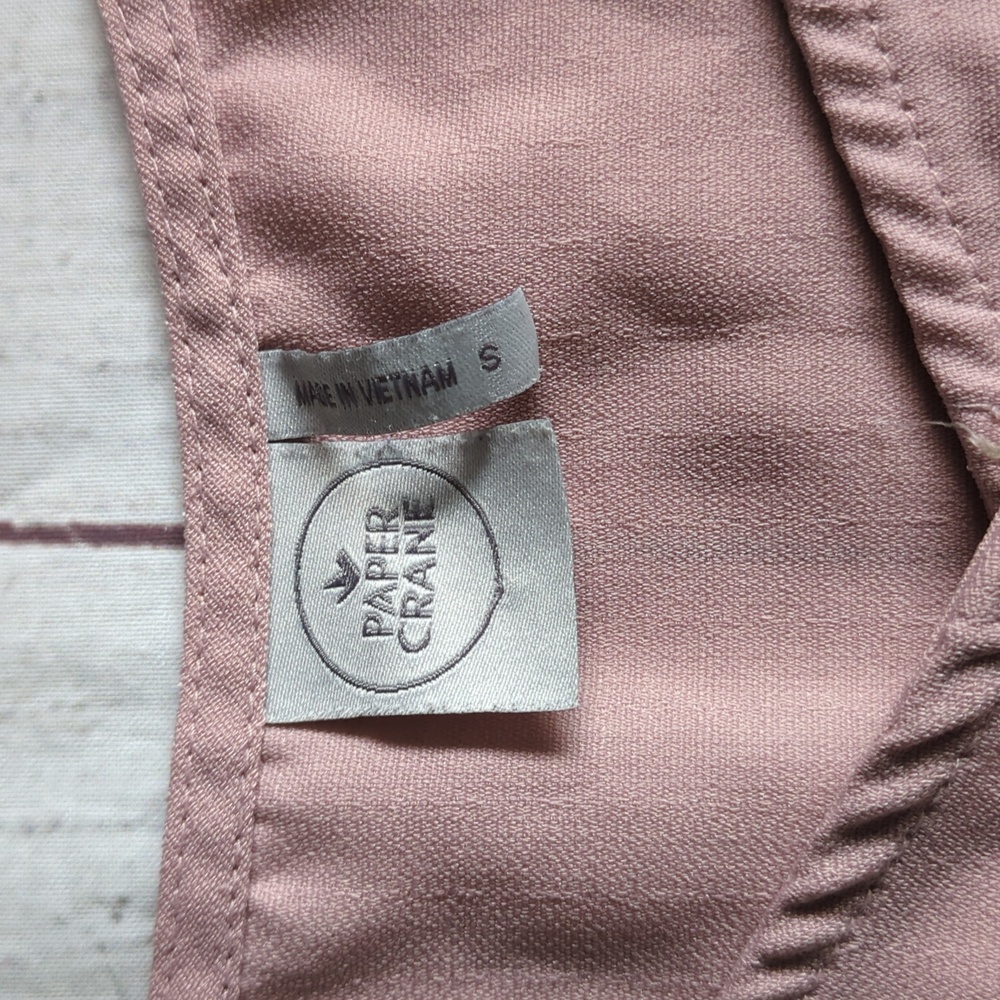 Pink Button-Down Ruffle Tank Top - Picture 2 of 5